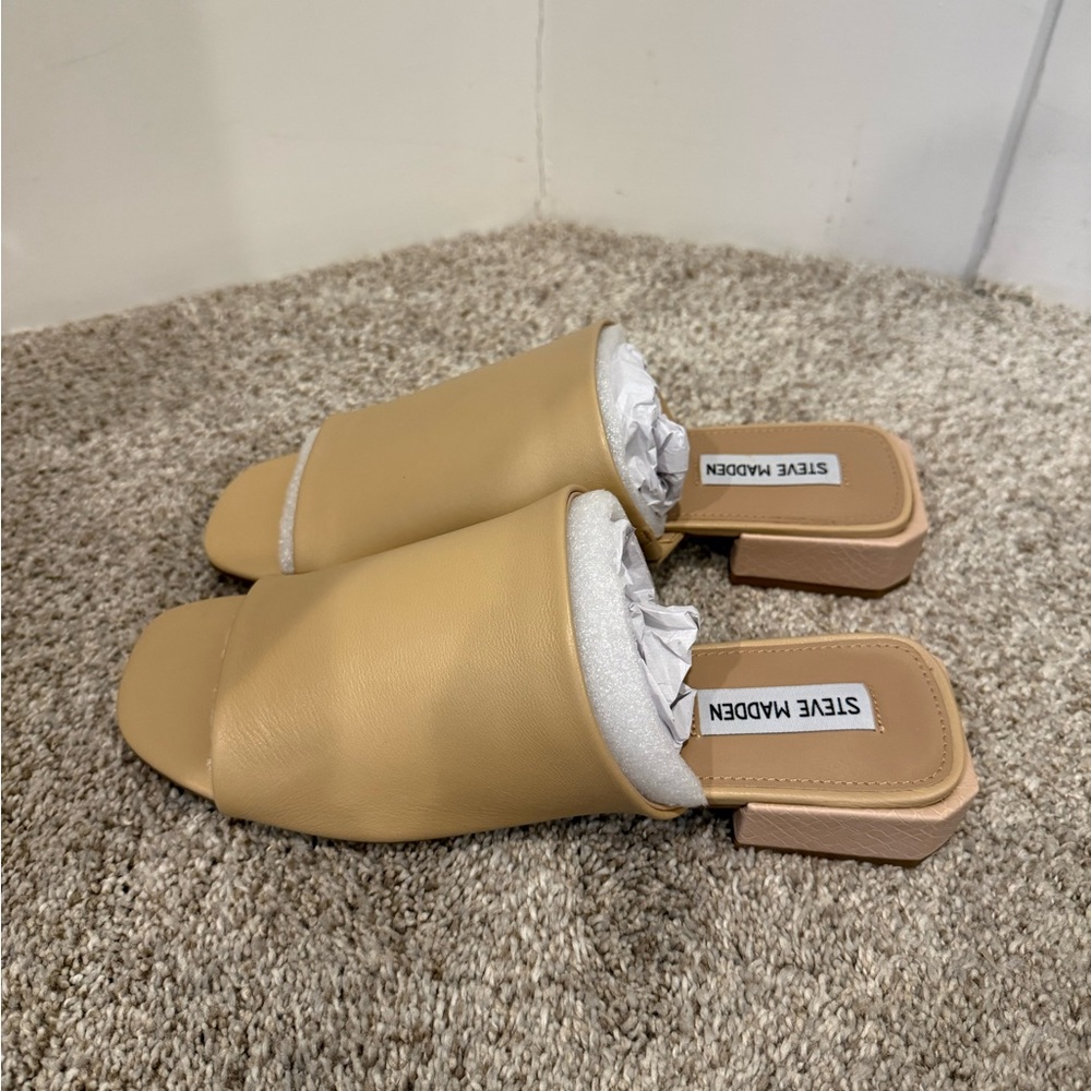 Steve Madden Anders Women's Sandals Natural Leather - Picture 6 of 8